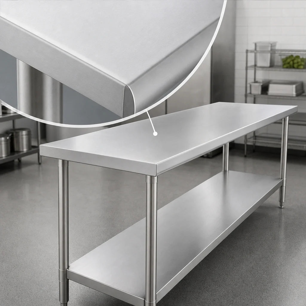 Eagle Group Spec-Master T36108SEM 108-Inch Stainless Steel Cocktail Station Work Table with Adjustable Undershelf, Flat Top, 36-Inch Deep