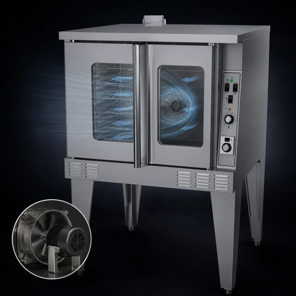 Garland Master MCO-ED-10-S Deep-Depth Electric Single-Deck Convection Oven, Solid-State Digital Controls, 6-Pan Capacity, Porcelain Interior