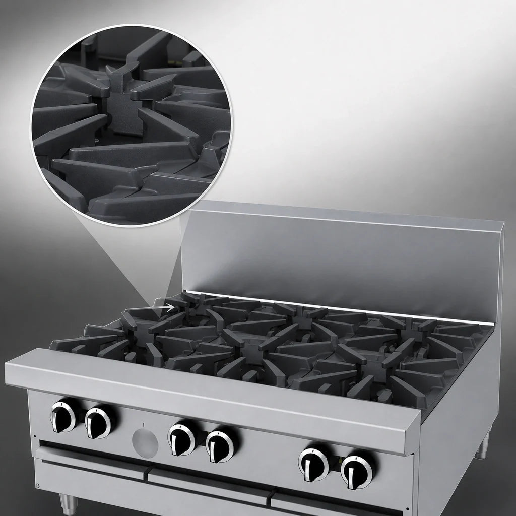 Garland G Starfire Pro G36-6T 36-Inch Natural Gas Modular Commercial Range with 6 Open Burners