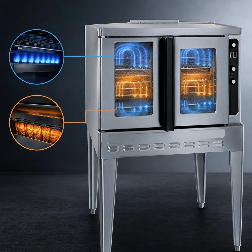 Blodgett (Middleby) Premium Series DFG-100 SGL Full-Size Single-Deck Gas Convection Oven, 5-Pan Capacity, Touchscreen Controls