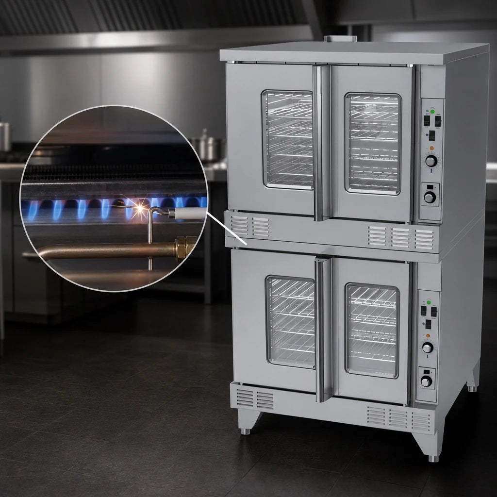 Garland US Range Summit Ovens SUMG-200 Full-Size Double-Deck Gas Convection Oven with Solid-State Controls and Porcelain Interior
