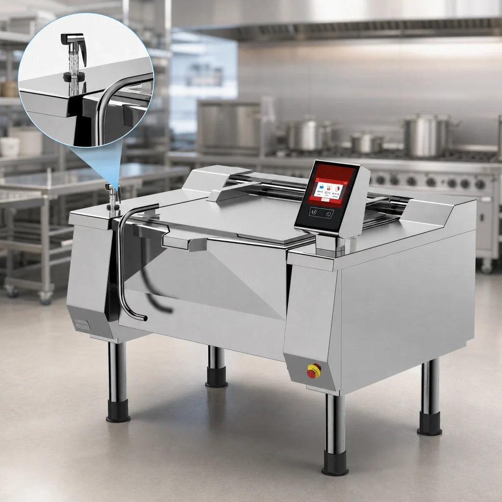 Firex (Middleby) Betterpan UDBRE038V1 Electric Tilting Skillet Braising Pan, 38 Gallon, Power Tilt, Programmable Touch Screen