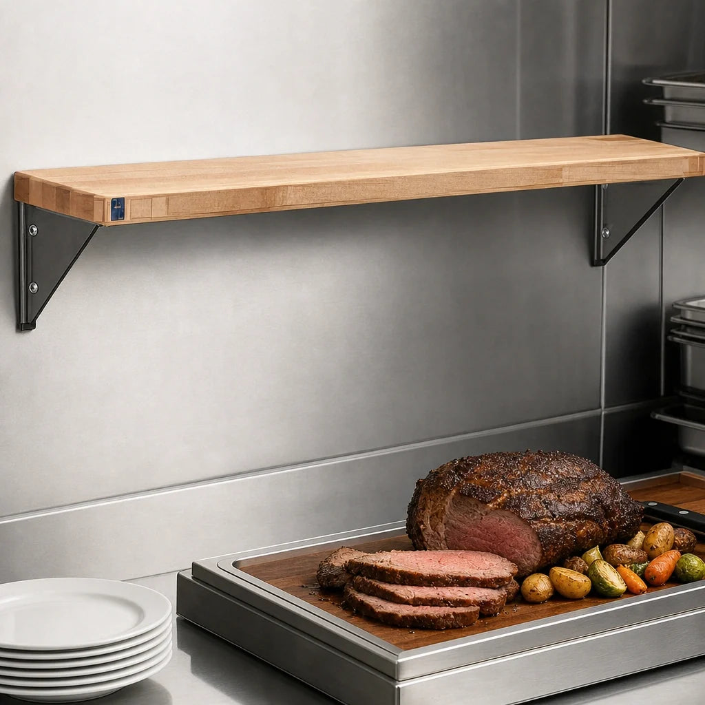 Eagle Group WB-HT3 Hardwood Cutting Board for HT3 Carving Station, 48 x 8 x 1-1/4 Inches, Stationary Brackets