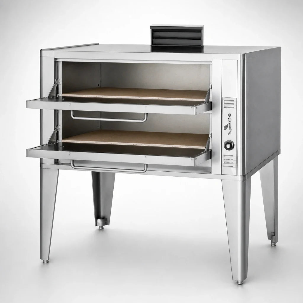 Blodgett (Middleby) 981 BASE Gas Deck Oven Base, 2 Compartments, 42 x 32-Inch Deck, Stainless Steel Exterior