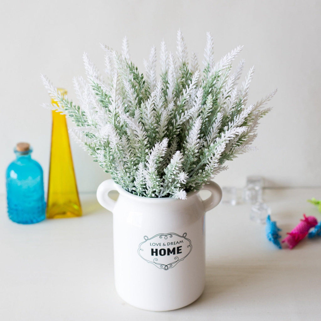1 Bundle Artificial Lavender Fake Flowers Wedding Bouquet Home Kitchen Office Table Centerpieces Arrangements Decor