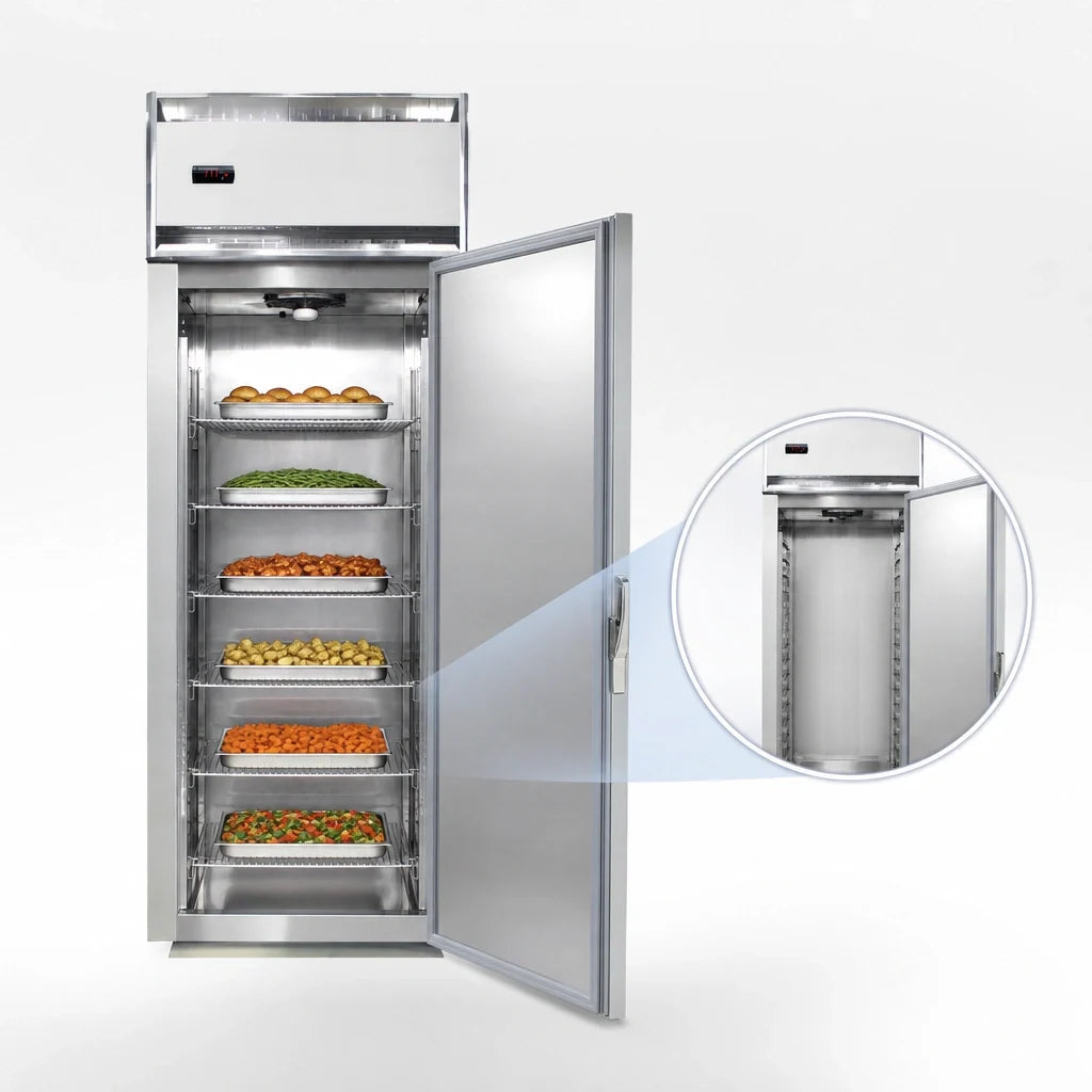 Continental Refrigerator Designer Line DL1WI-SA Roll-In One-Section Warmer with Solid Door, Stainless Steel Exterior