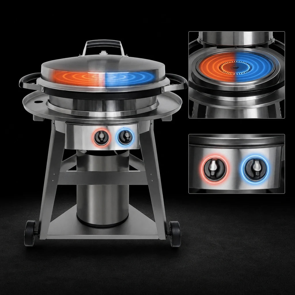 Evo Professional Wheeled Cart Outdoor Propane Gas Display Cooking Station