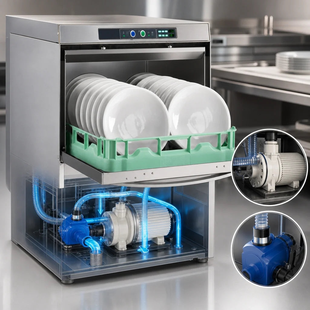 Lamber DSP4DPS High-Temp Undercounter Dishwasher with Drain Pump, 20 x 20 Rack