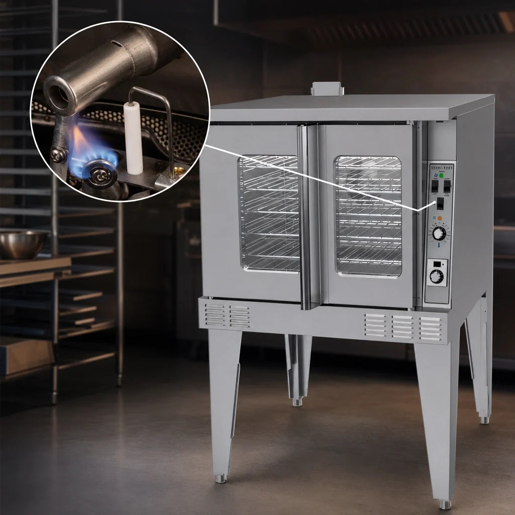 Garland Master MCO-GS-10-S Full-Size Single-Deck Gas Convection Oven, Standard Depth, 6-Pan, Solid-State Digital Controls