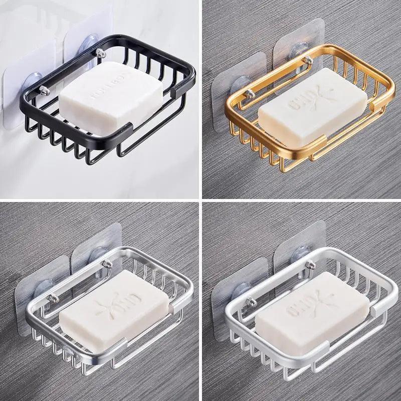 No-Drill Stainless Steel Soap & Sponge Holder