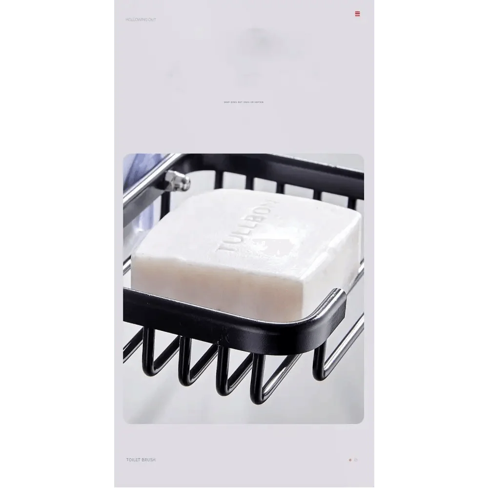 No-Drill Stainless Steel Soap & Sponge Holder