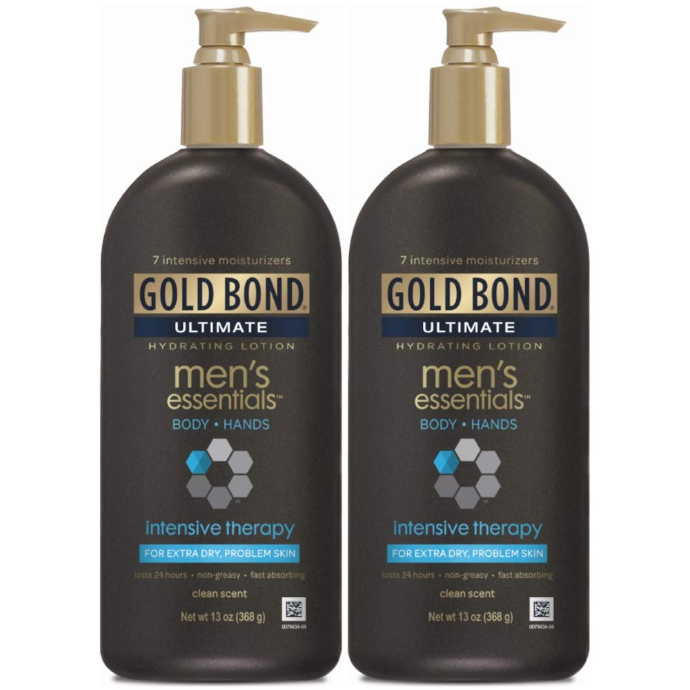 Gold Bond Ultimate Men's Essentials Hydrating Lotion, Intensive Therapy, Clean Scent, For Extra Dry, Problem Skin