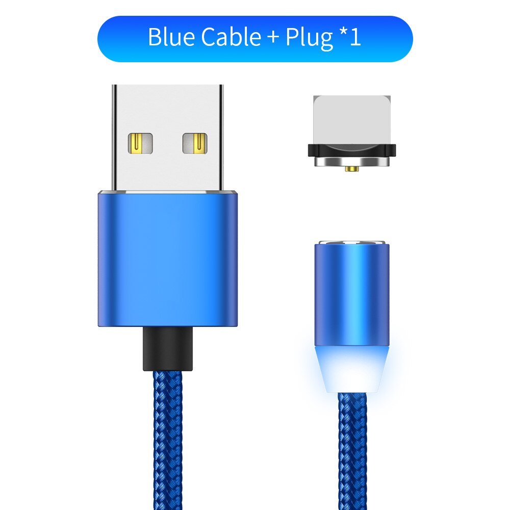 YBD 1m Magnetic LED Charging Cable for Apple