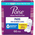 Poise® Fresh Protection® Moderate Absorbency Pad, 66-Pack