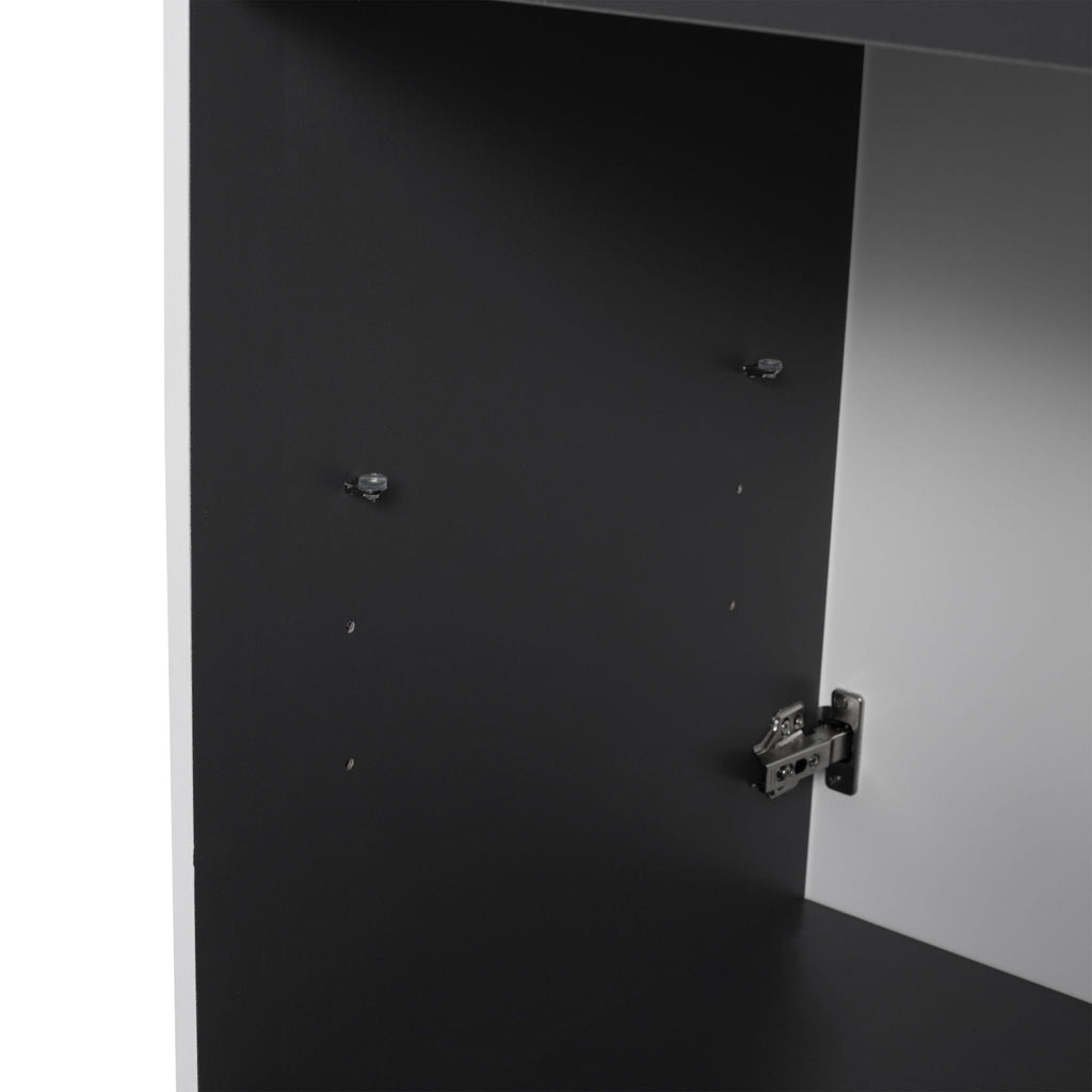 Modern Freestanding Bathroom Vanity with Soft Close Cabinet Doors - Pearl Silver, White, or Dark Green