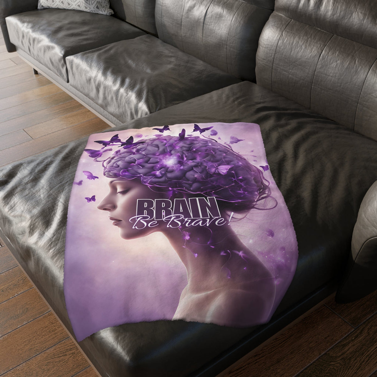 Brain Be Brave Microfiber Blanket (Two-sided print)