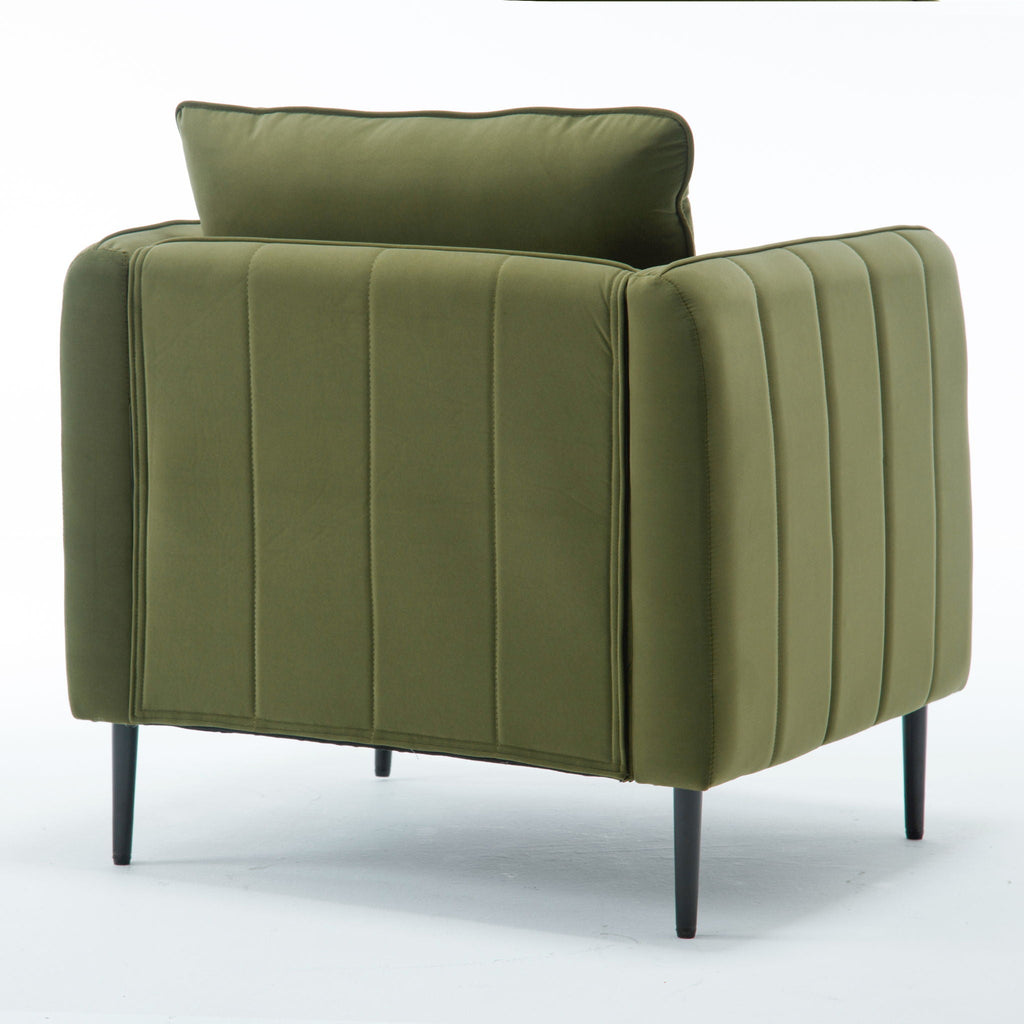 Accent Chair with Removable Pillow - Dark Green or Dark Red