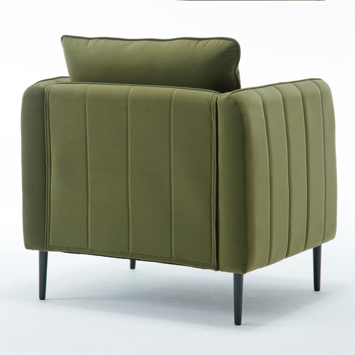 Accent Chair with Removable Pillow - Dark Green or Dark Red