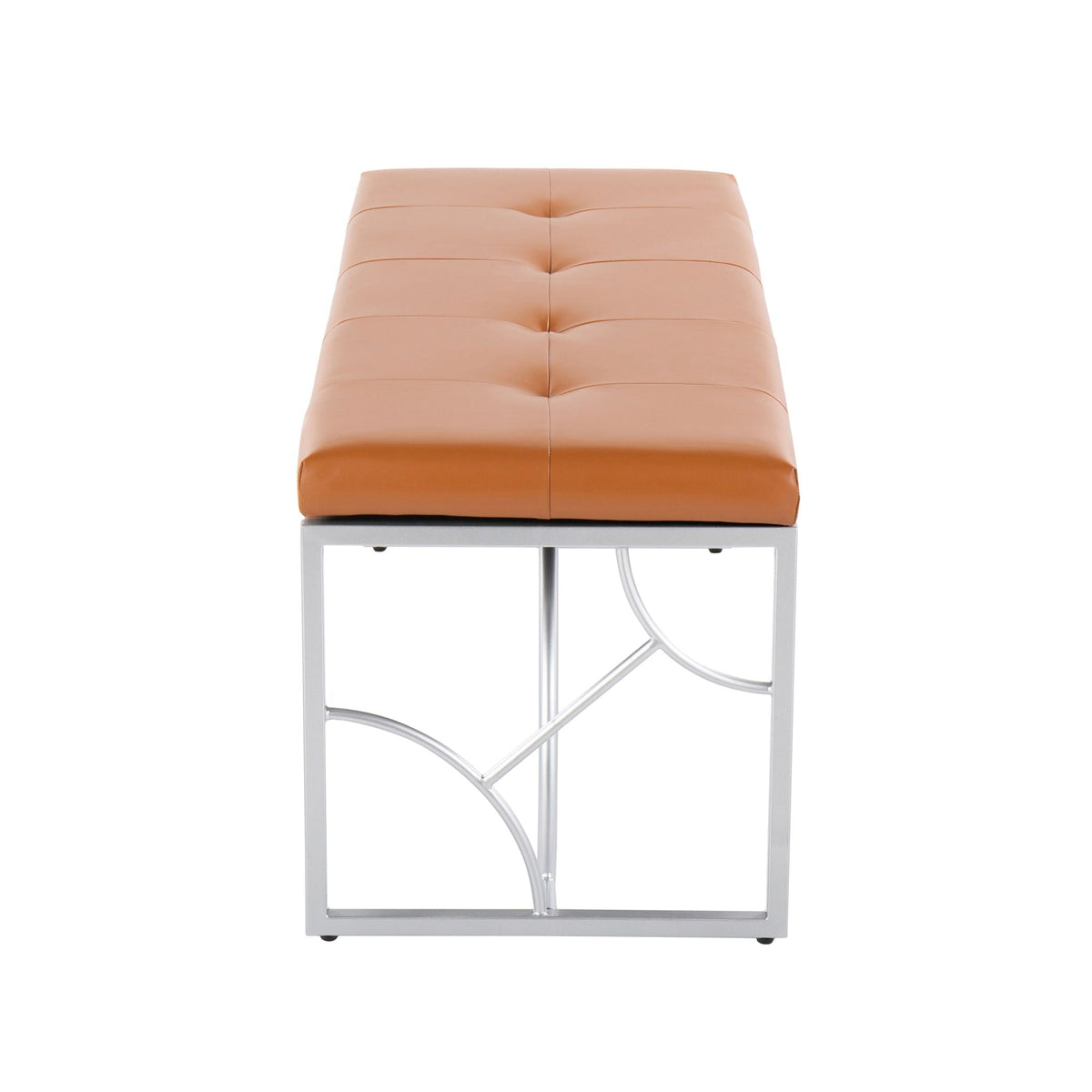 Elegant Contemporary Upholstered Bench with Metal Frame - Multiple Colors