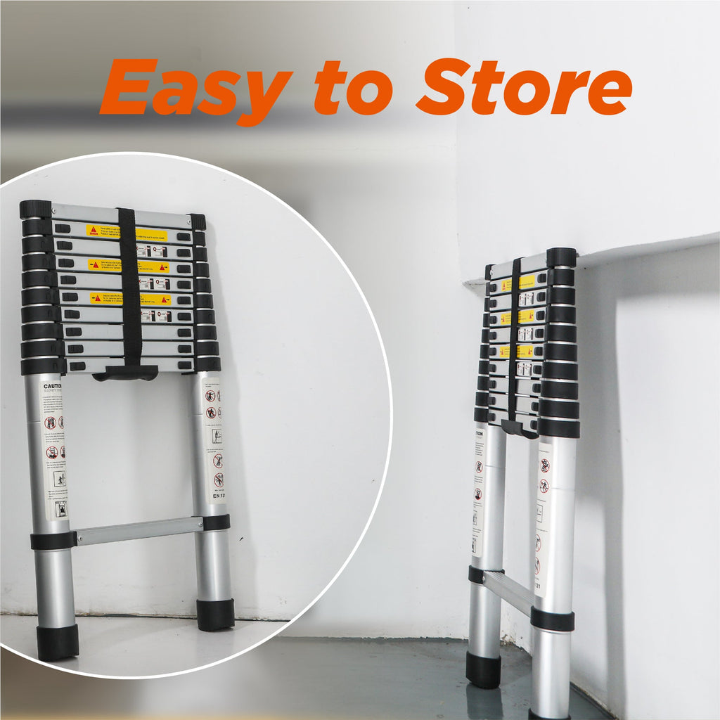 Telescoping Ladder 10.5FT with 300 lb Capacity - Aluminum