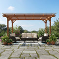 [10X12FT] Premium Extra-Large Outdoor Weather-Resistant Wooden Grape Pergola (SAK16278)