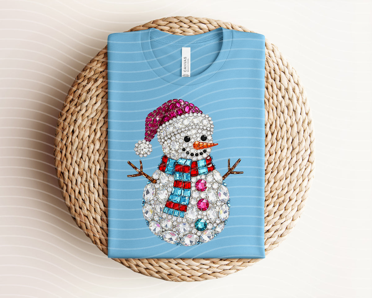 Glitter Snowman Graphic Tee