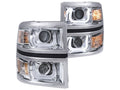 Anzo 2014-2015 Chevrolet Silverado Projector Headlights w/ U-Bar Chrome