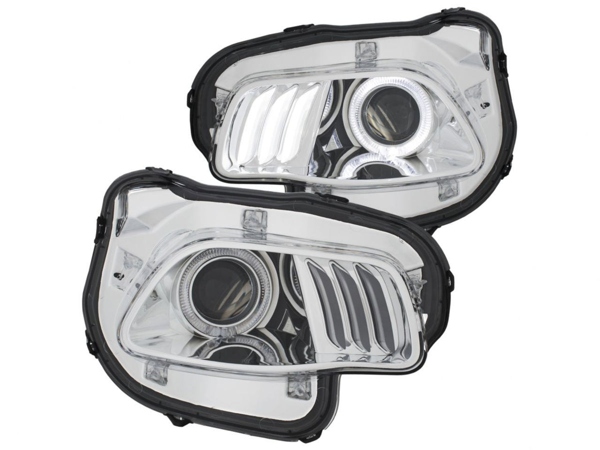 Anzo Jeep Cherokee 14-18 Projector H.L Chrome Clear With LED Halo