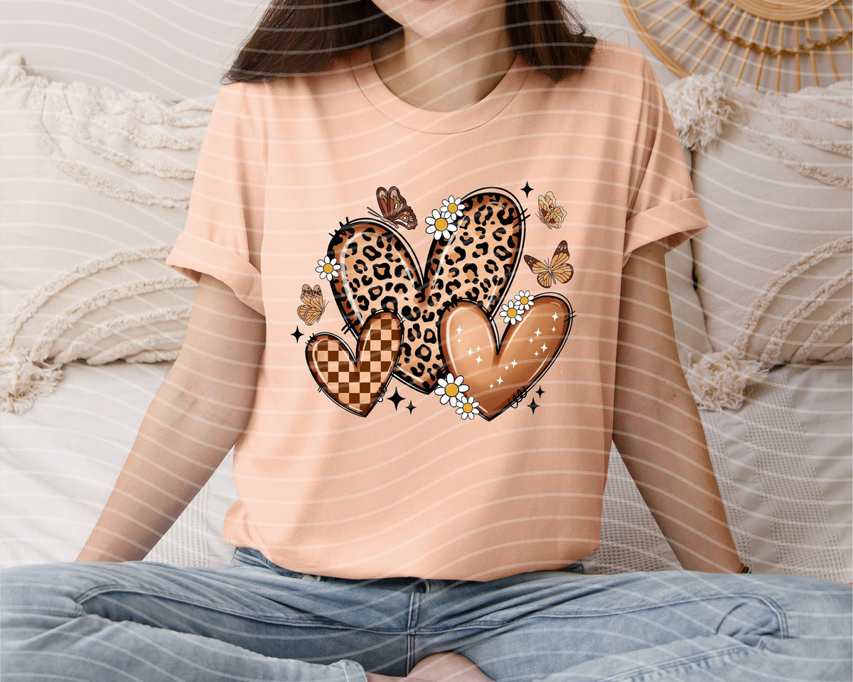 Monochromatic Hearts Graphic Tee