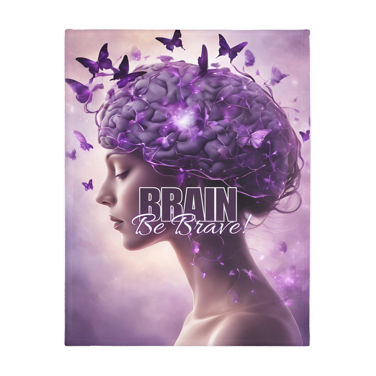 Brain Be Brave Microfiber Blanket (Two-sided print)