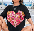 Painted Floral Heart Graphic Tee