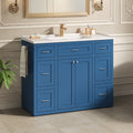 Navy Blue 48" Bathroom Vanity with Ceramic Sink - Navy Blue