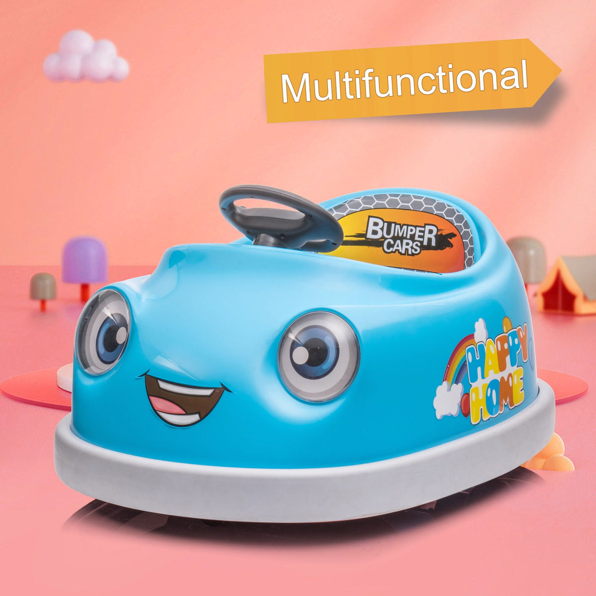 12V Dual Drive Kids Bumper Car with Anti-Collision Safety - Multiple Modes