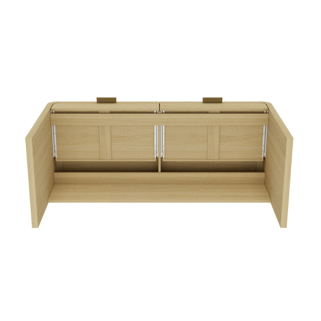 Oak Office Desk with 2 Drawers - Modern Style - Grace