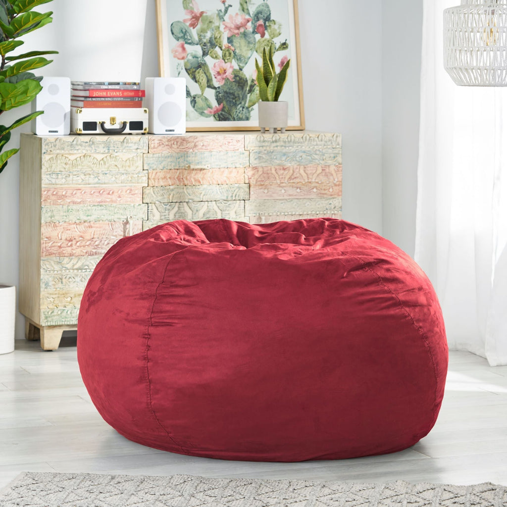 High Density Shredded Foam Bean Bag Chair with Removable Cover - Multiple Colors