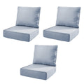 6" Thicker Outdoor Chair Cushion Set with Waterproof Olefin Fabric - Charcoal
