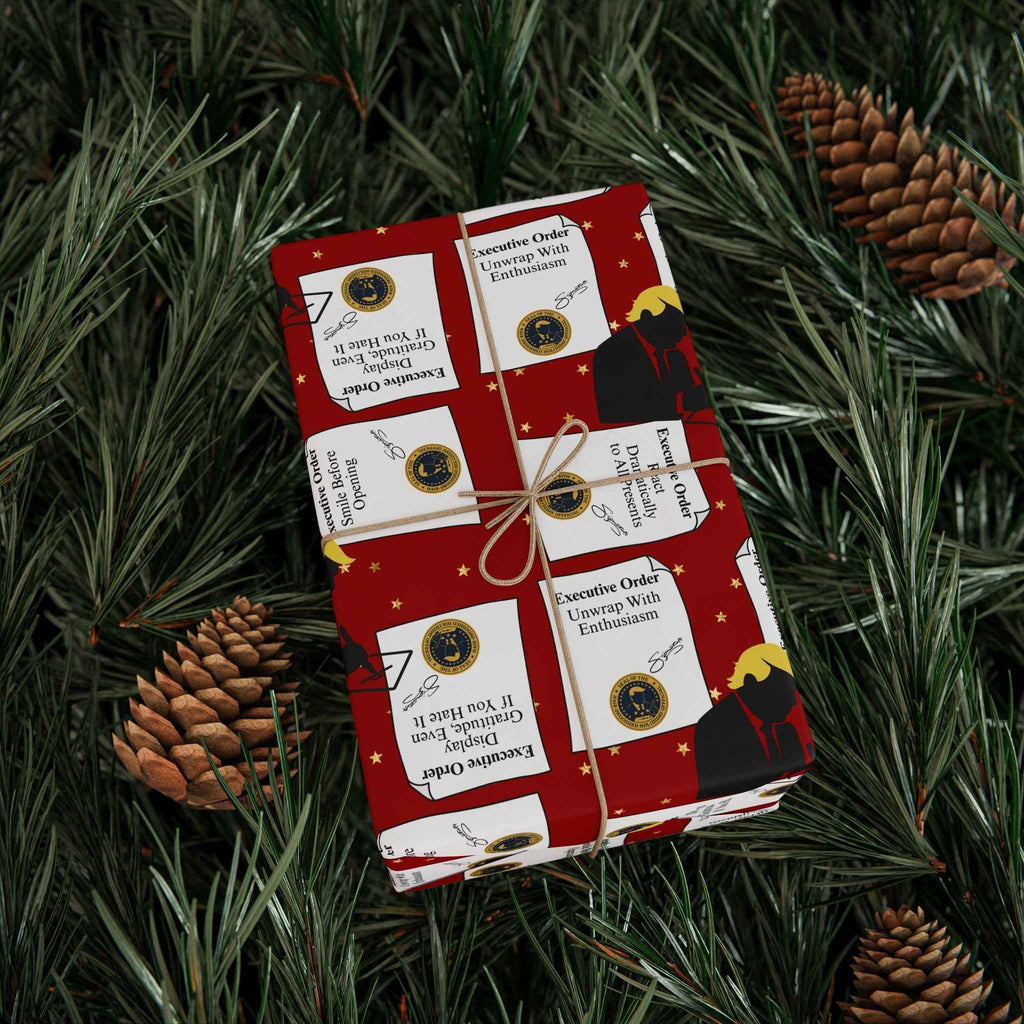 Executive Orders Gift Wrap – Political Parody Edition