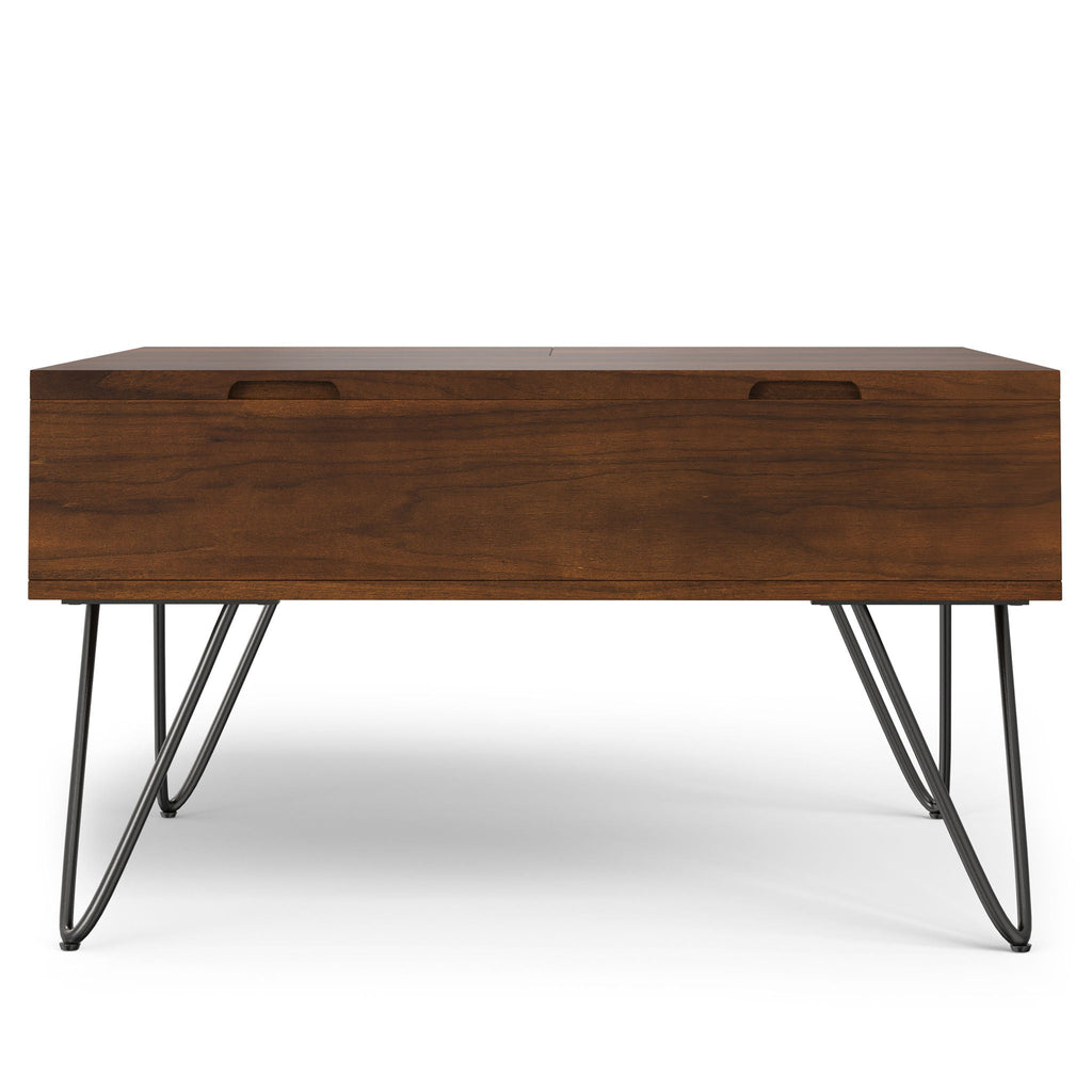 Square Lift Top Coffee Table with Hidden Storage - Walnut