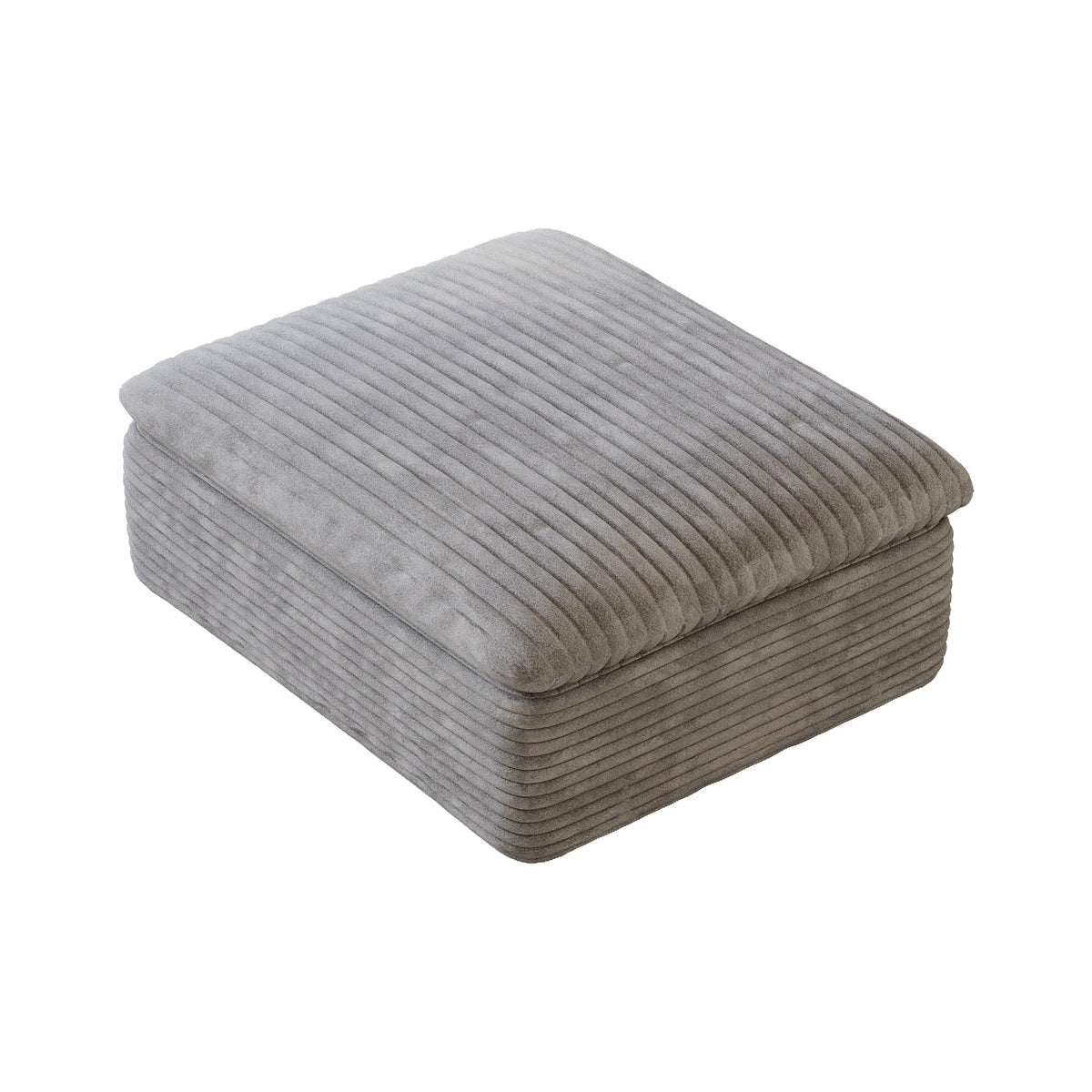 Versatile Fabric Ottoman with Modular Design - Neutral