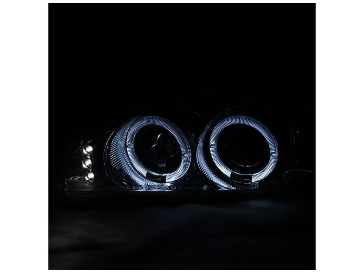Anzo 1992-1995 Honda Civic Projector Headlights w/ Halo Chrome 1pc
