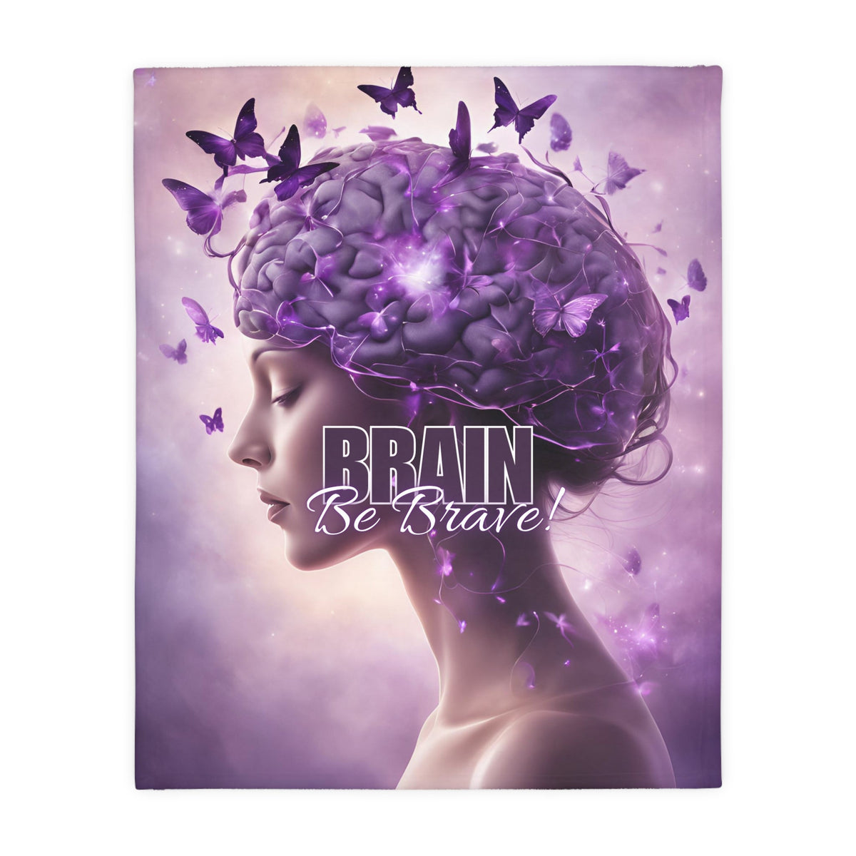 Brain Be Brave Microfiber Blanket (Two-sided print)