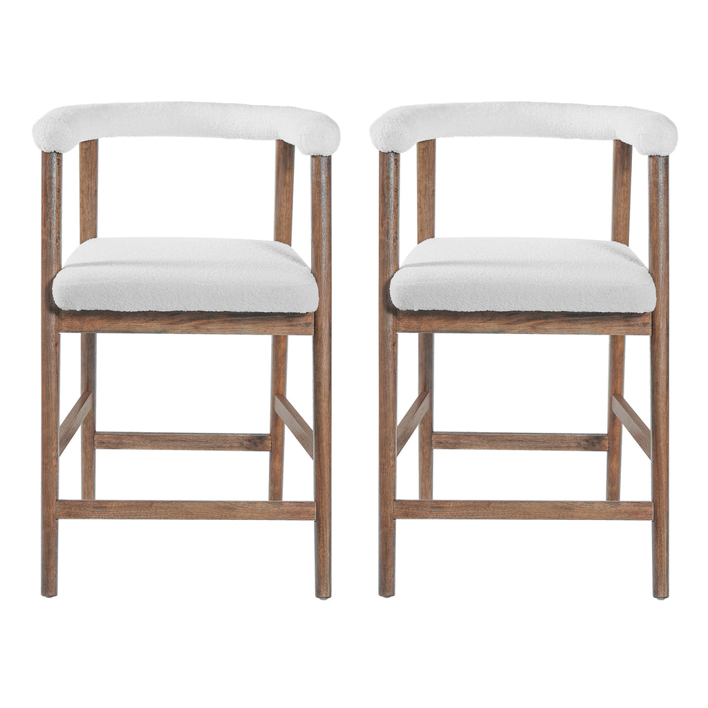 24.5'' Seat Height Bar Stools with Back, Set of 2