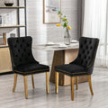 Modern Tufted Dining Chair Set of 2 with Velvet Upholstery - Nikki Collection