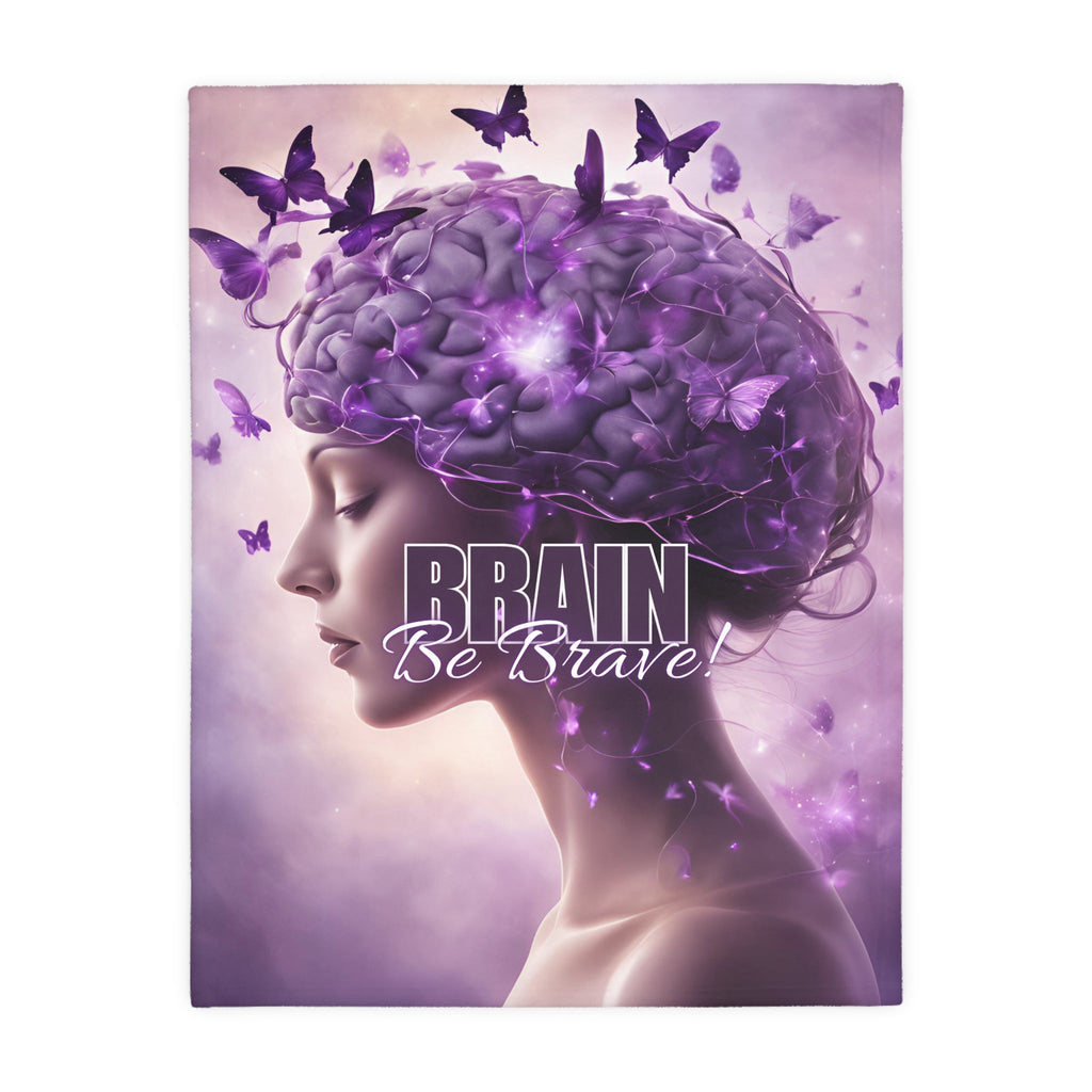 Brain Be Brave Microfiber Blanket (Two-sided print)