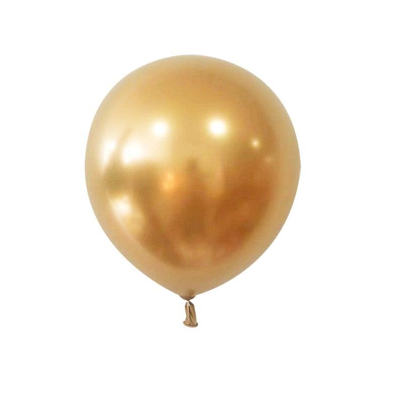 125pcs White Gold Chrome Metallic Latex Balloons for Wedding Birthday Christmas Party Decor Bridal Showers Baby Showers Luxury Party Birthday Wedding Ballon Decoration