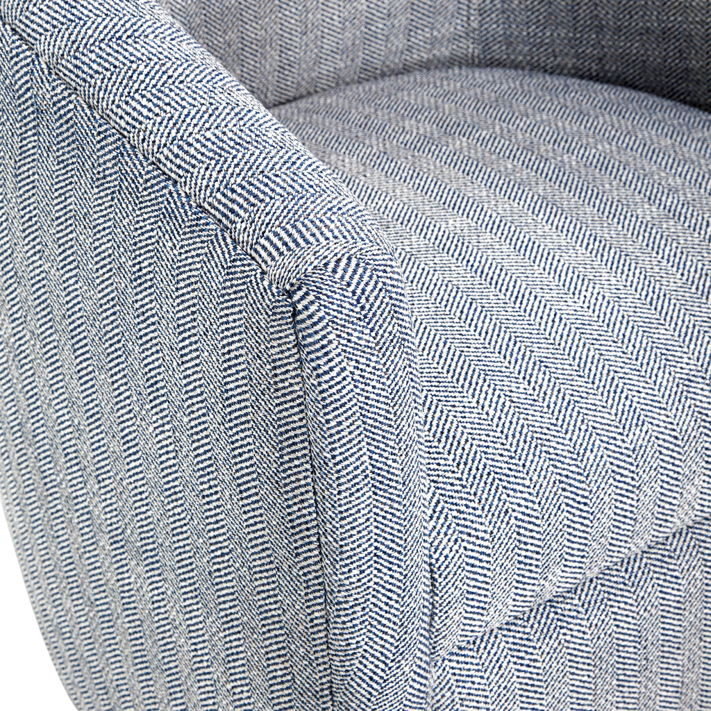 Swivel Barrel Chair with 360 Degree Rotation - Beige, Light Blue, or Red