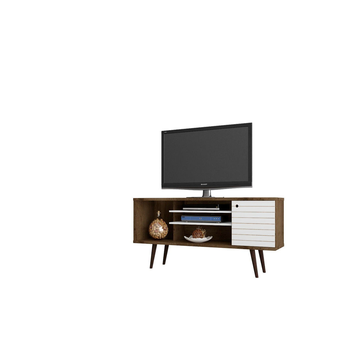 Free Standing Design TV Stand with Storage - Yellow, Light Blue, White
