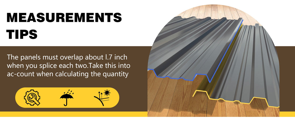 Corrugated Galvanized Steel Roofing Panels - 10 Pack