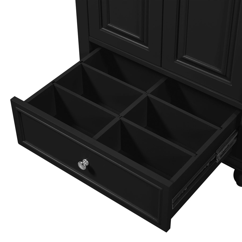 Modern Bathroom Vanity With Sink, Cabinet, And Drawers