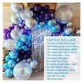 134Pcs Blue Silver Purple Themed Purple Birthday Balloon Garland Arch Kit For Baby Shower Wedding Engagement Decorations Girl Party Birthday Ballon Wedding Decoration